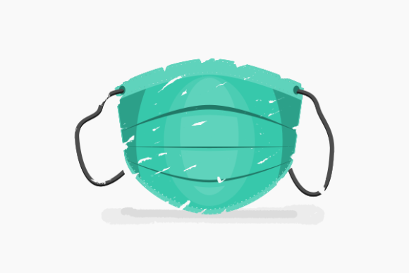 Brush Strokes Medical Mask Graphics