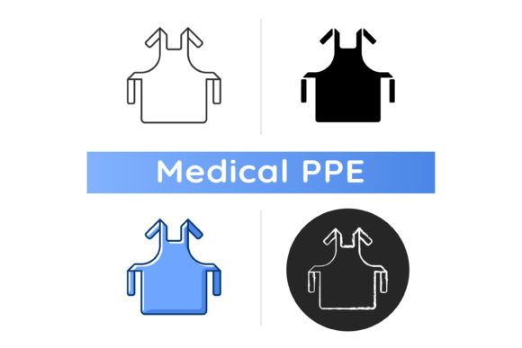 Medical Apron Icon Graphics and Icons
