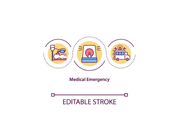 Medical Emergency Concept Icon Graphics and Icons