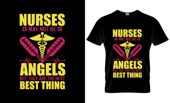 Nurse T-Shirt Design Vector Graphic 2: Graphics for Print Templates