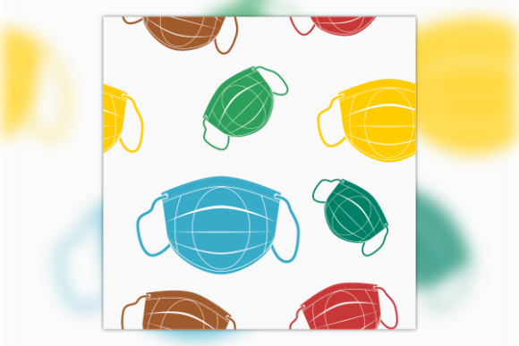 Shaped Medical Mask Seamless Pattern Graphics