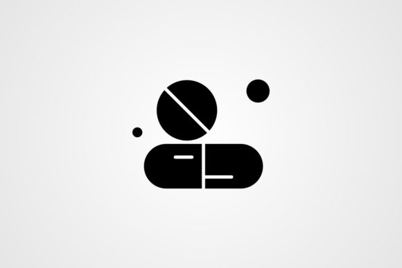 Vector Medical Capsule Glyph Icon